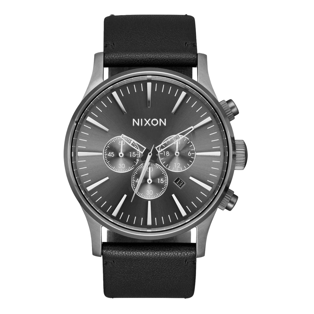 Nixon Sentry Chrono Leather Watch