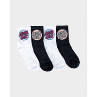 Santa Cruz Youth Other Dot Mid Sock - 4 Pack