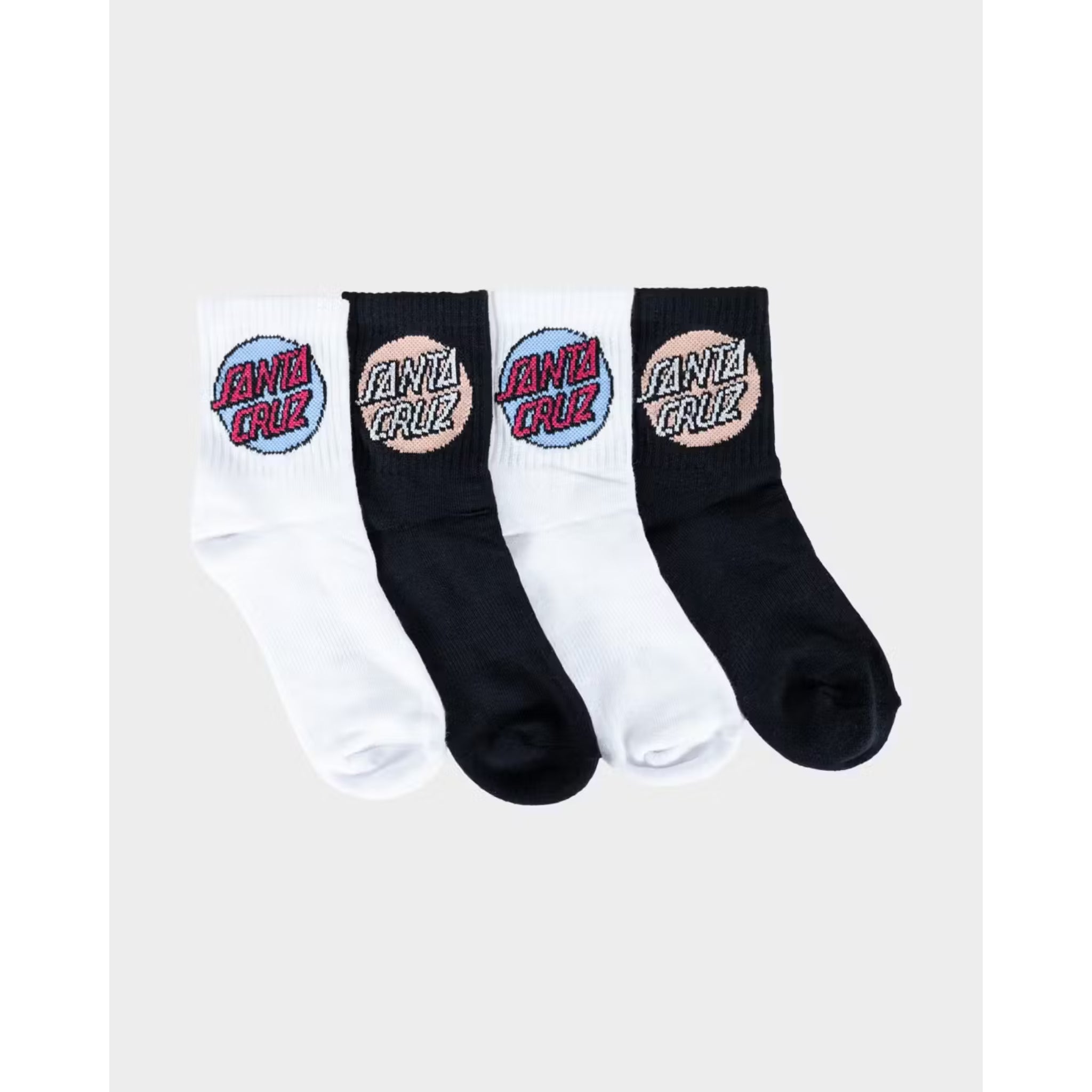 Santa Cruz Youth Other Dot Mid Sock - 4 Pack