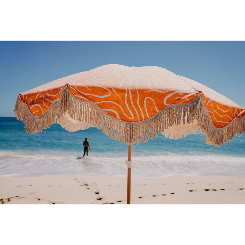 Salty Shadows Earth Beach Umbrella