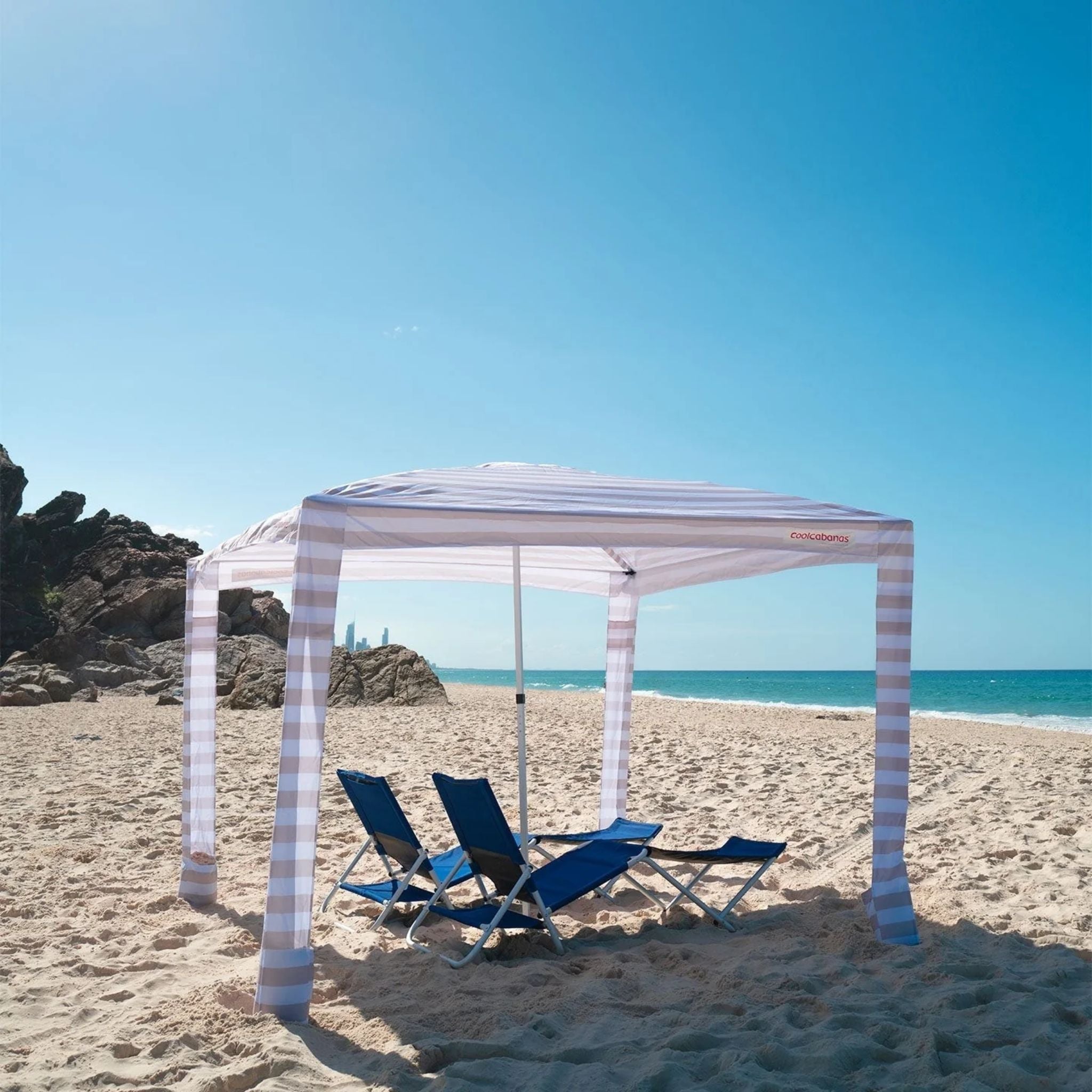 Cool Cabana 5 - Beige Stripe