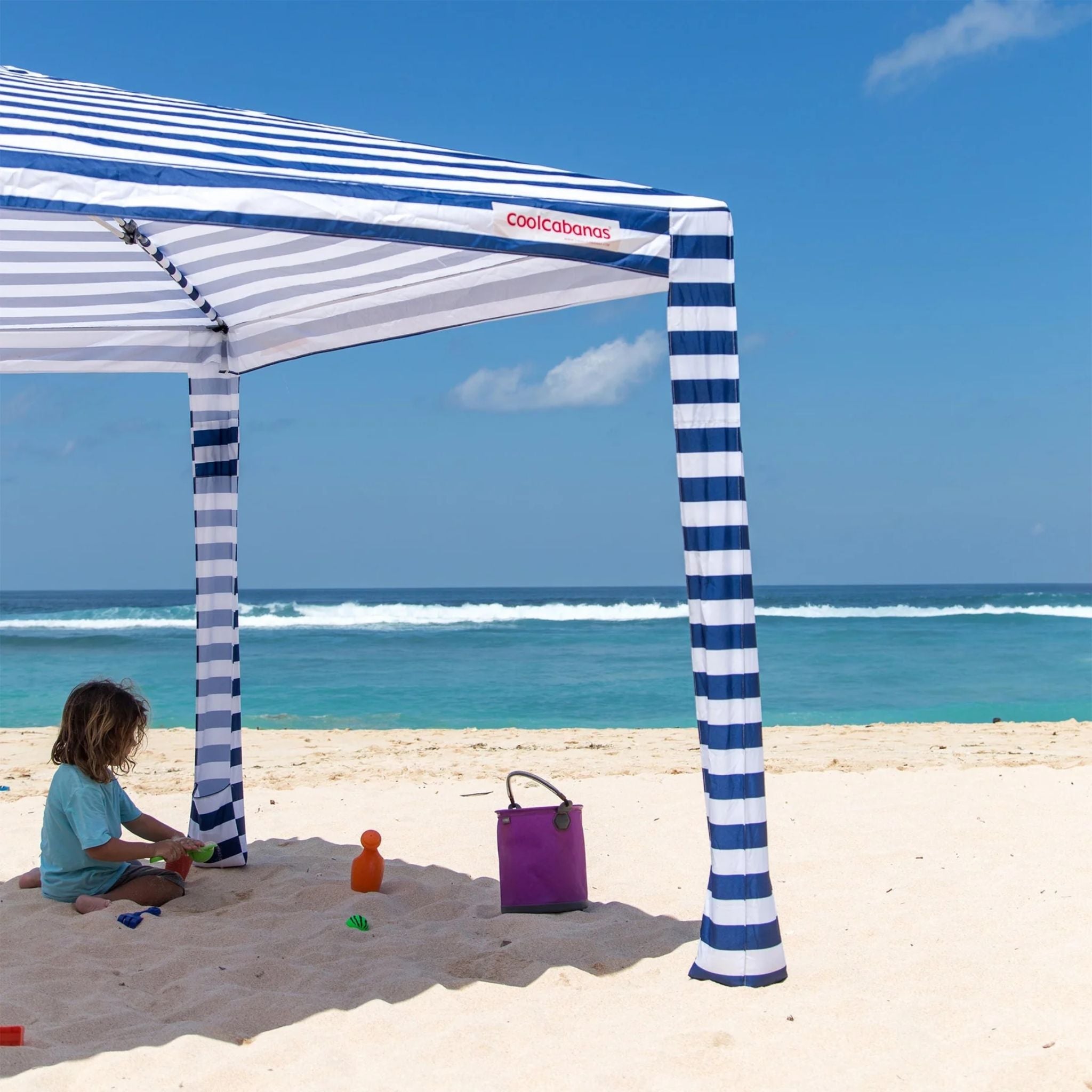 Cool Cabana - Navy Stripe