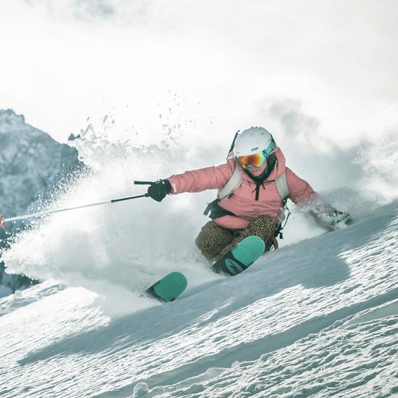 Girl Skiing Big Mountains Rossignol