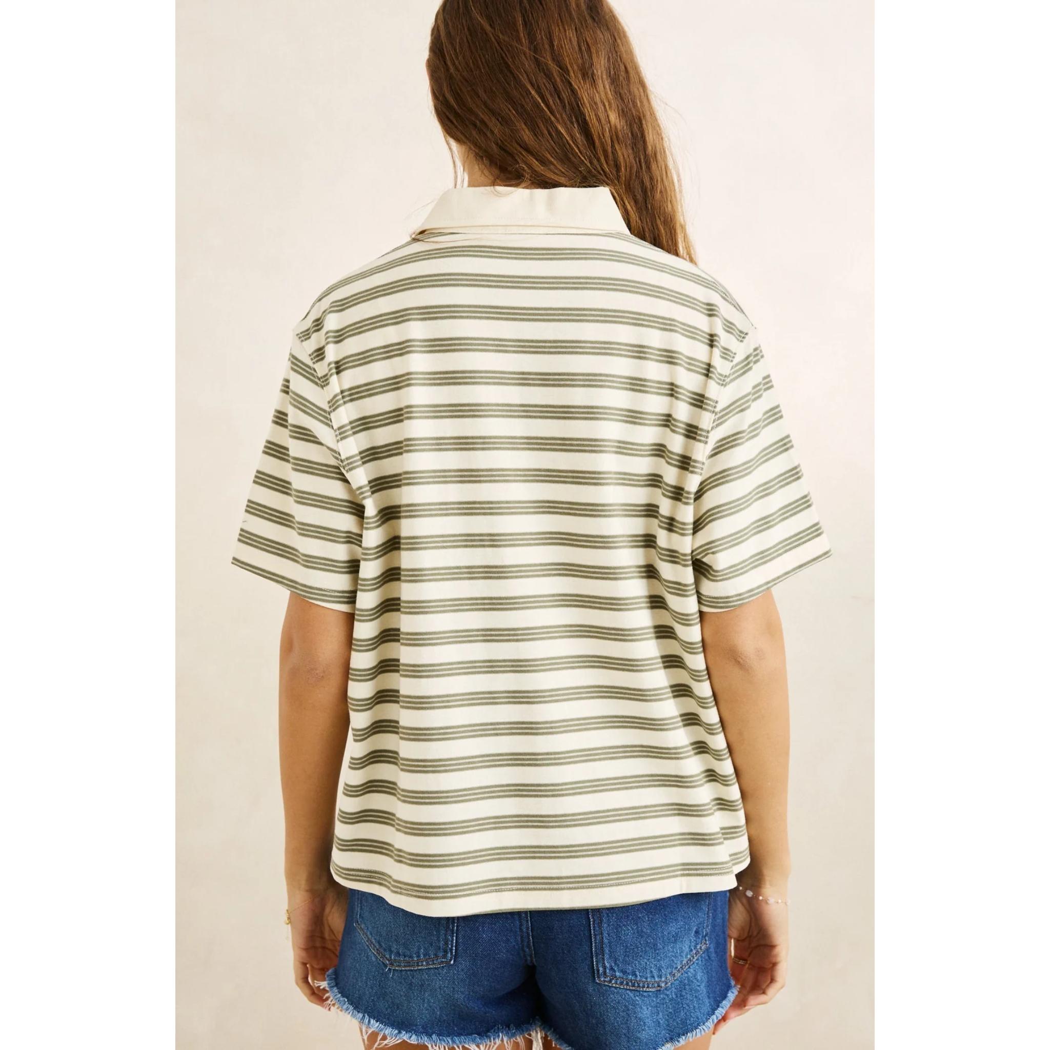 Rhythm Vintage Stripe Rugby Short Sleeve Shirt