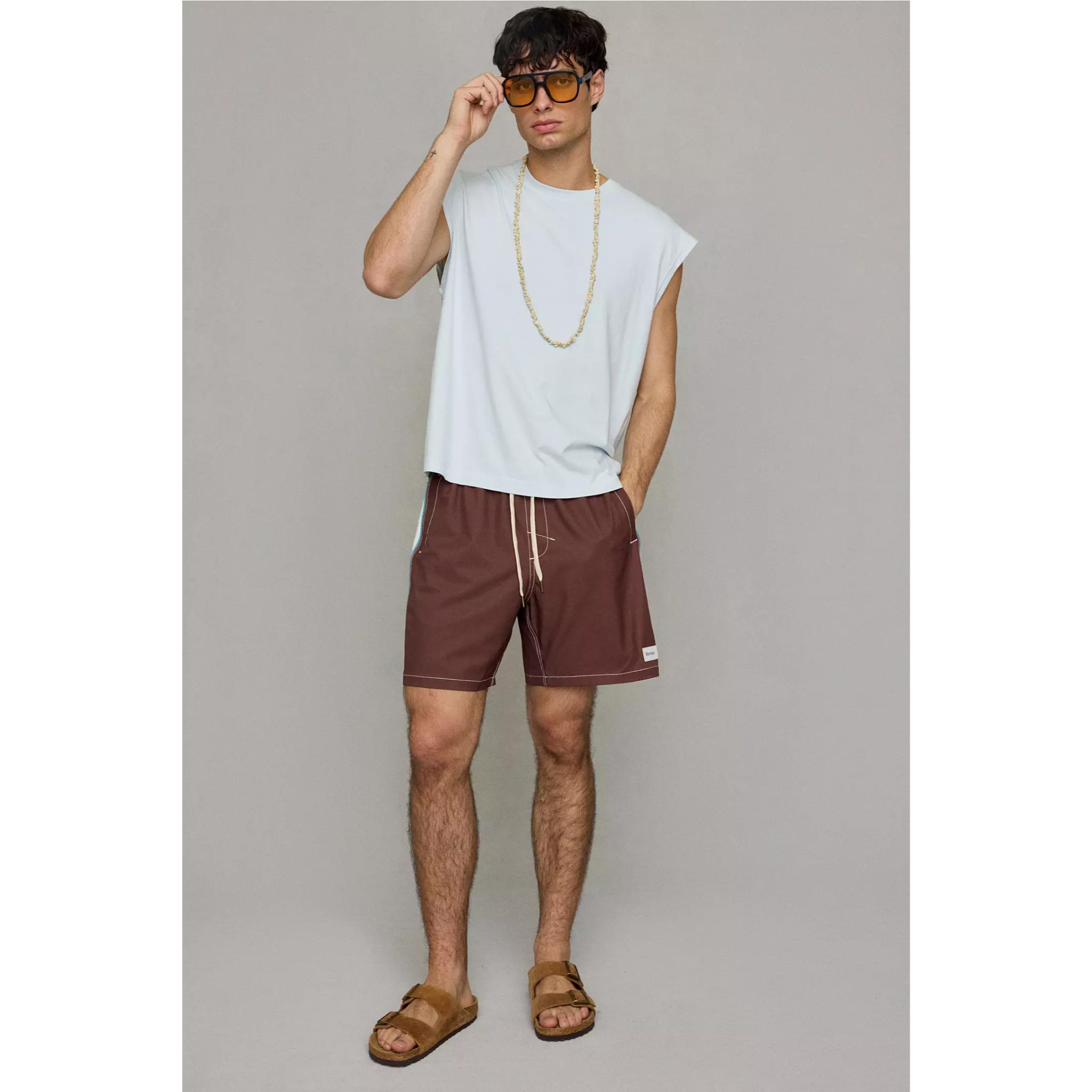 Rhythm Panel Stripe Beach Short