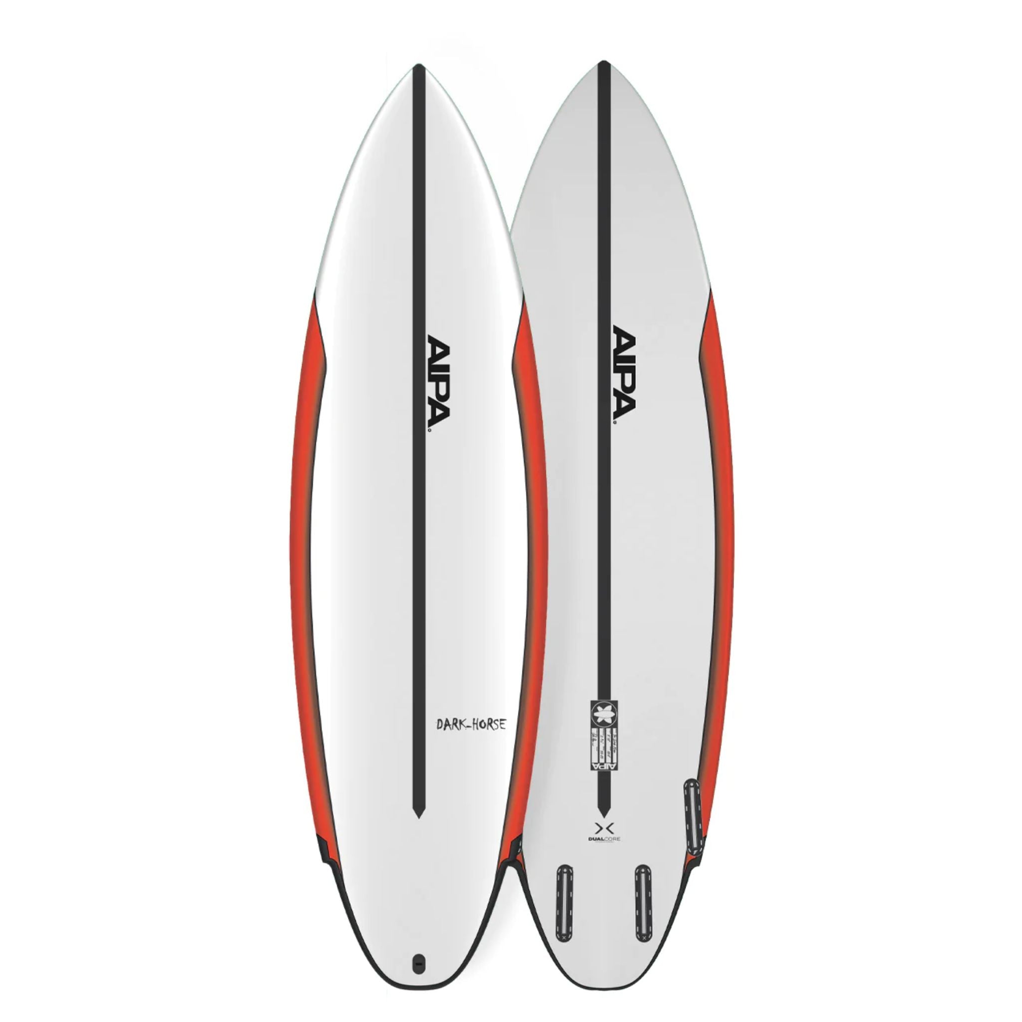 AIPA The Dark Horse Surfboard - Dual-core - Futures RED 5-10