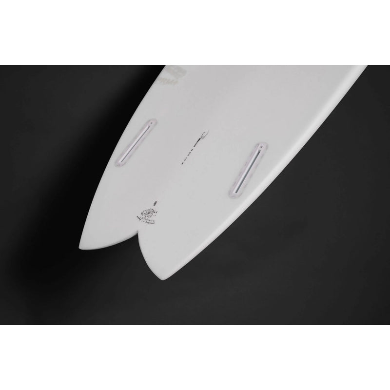 Misfit Beach Cloud Twin Fin EPS Surfboard - Primitek - Futures WHITE 5-8