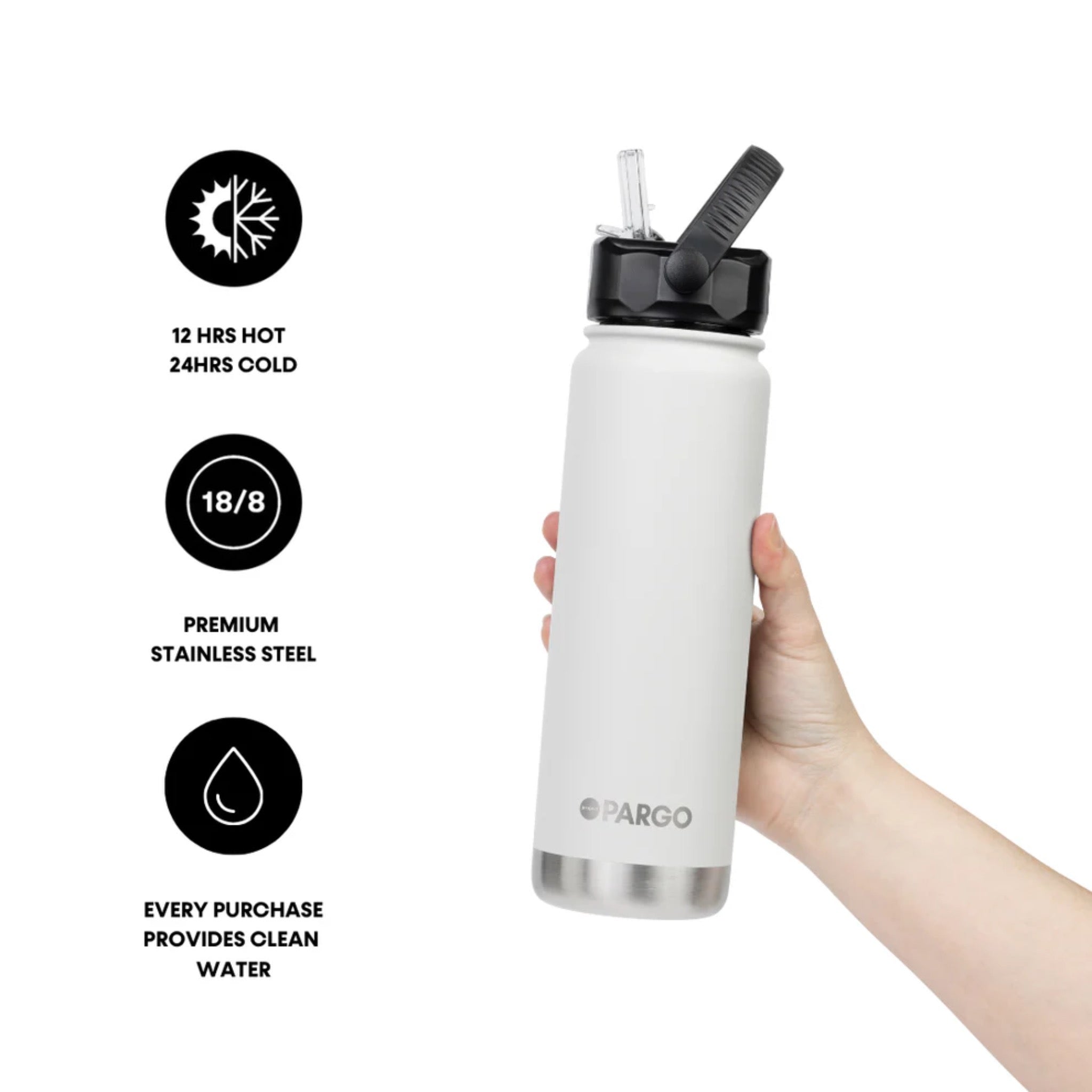 Project Pargo 750ml Insulated Bottle w/ Straw