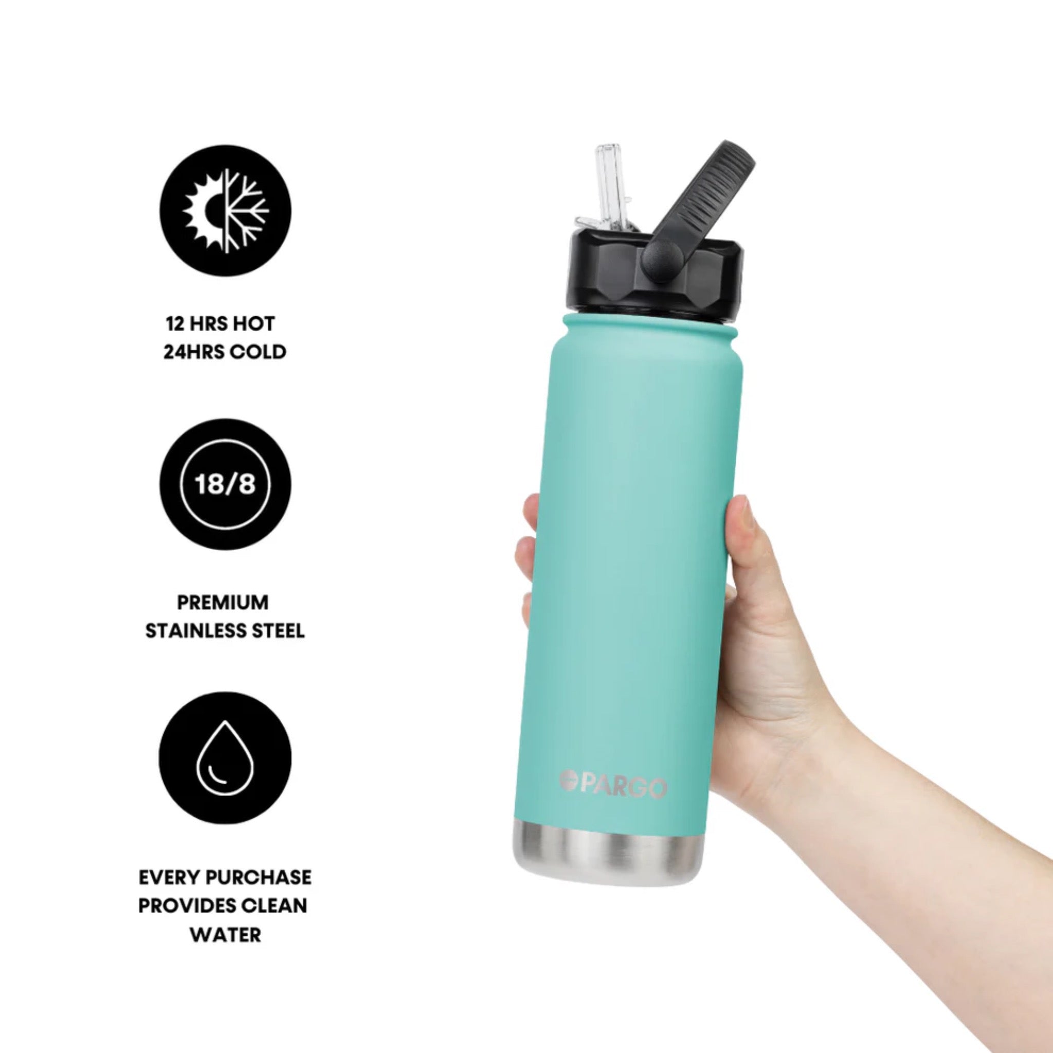Project Pargo 750ml Insulated Bottle w/ Straw