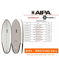 AIPA The Wrecking Ball Fusion HD Surfboard GREY 6-0