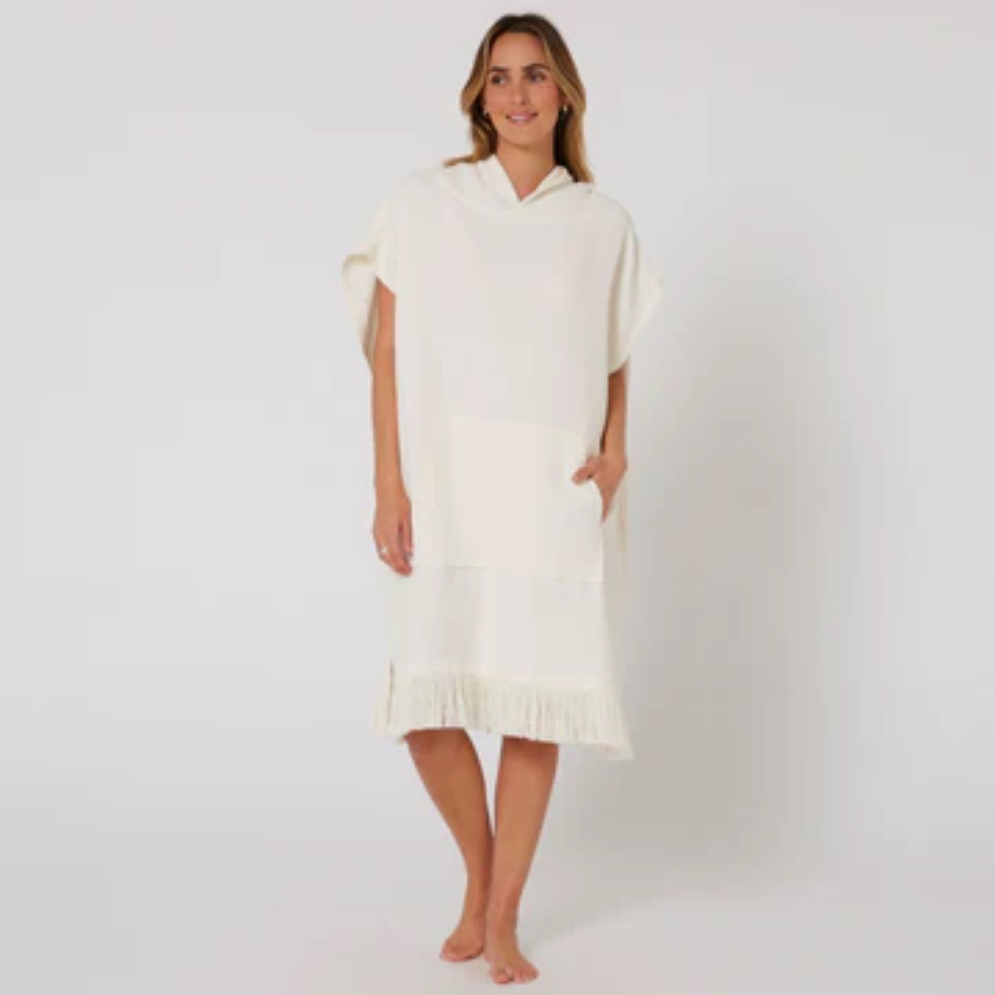 Ocean And Earth Womens Waffle Hooded Poncho Towel