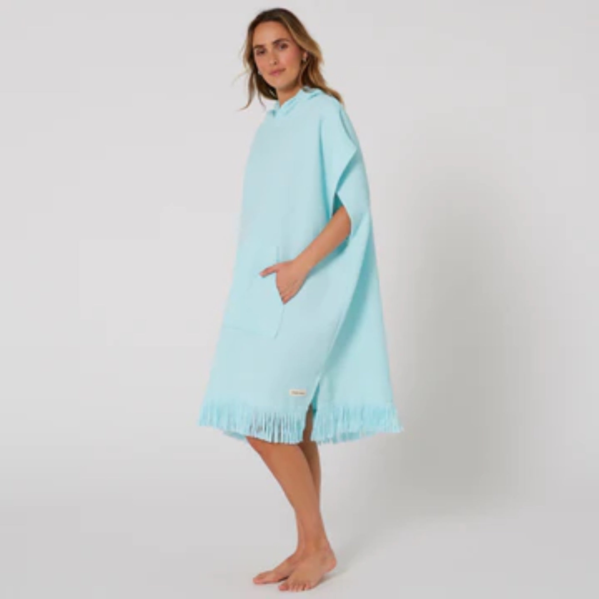 Ocean And Earth Womens Waffle Hooded Poncho Towel