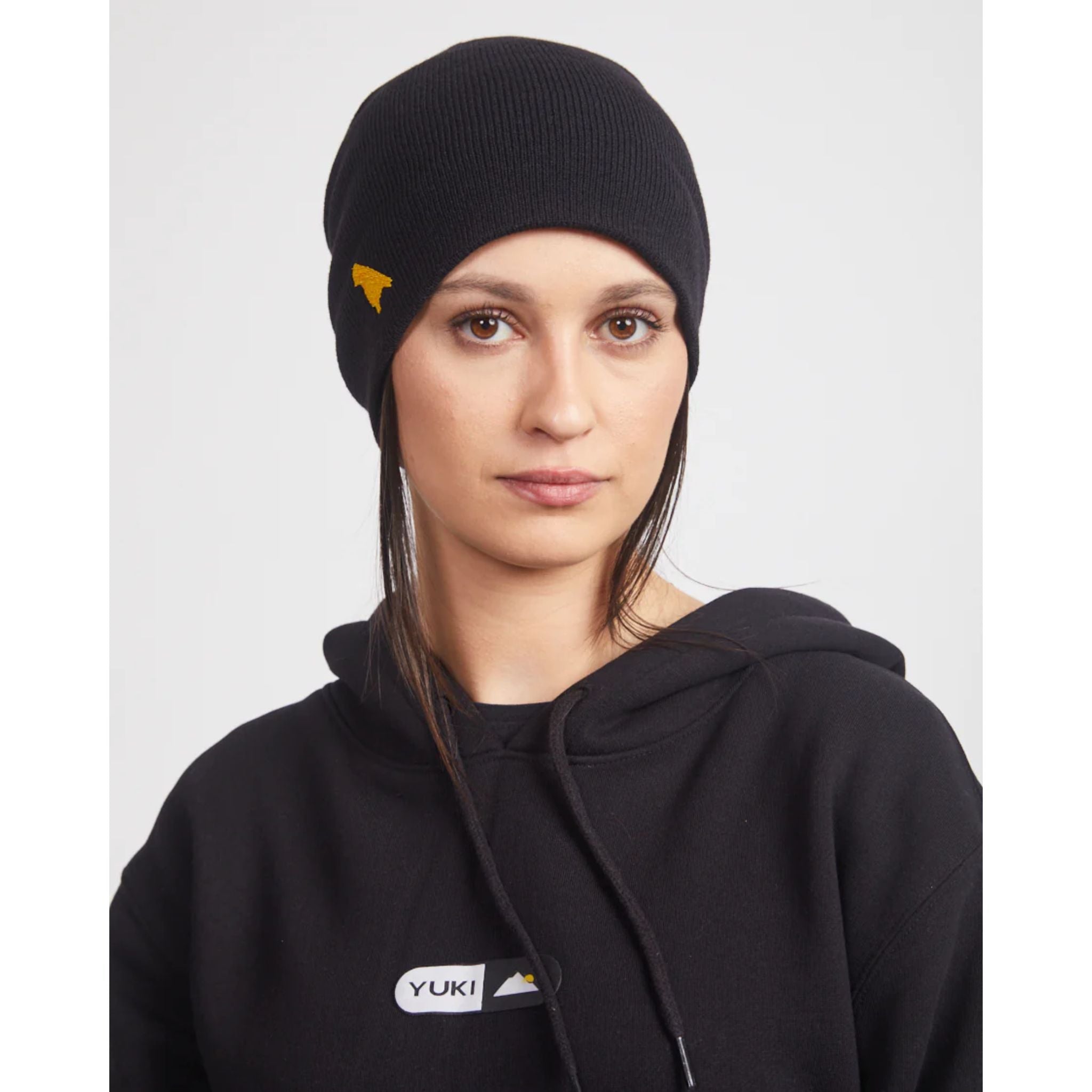 Yuki Bird Beanie - Black