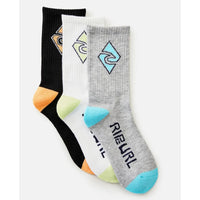 Rip Curl Boys Art Crew Sock - 3 Pack