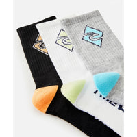 Rip Curl Boys Art Crew Sock - 3 Pack