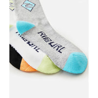 Rip Curl Boys Art Crew Sock - 3 Pack