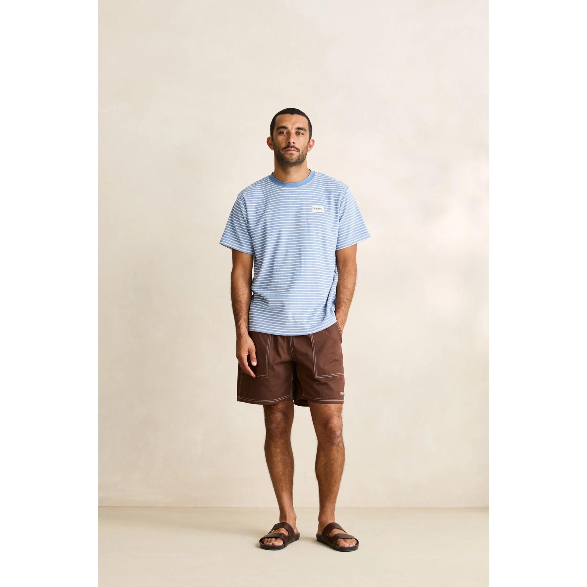 Rhythm Vintage Terry Stripe SS T-Shirt