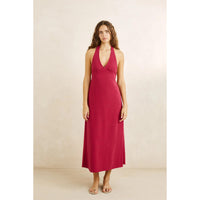 Rhythm Sunny Days Linen Halter Neck Maxi Dress