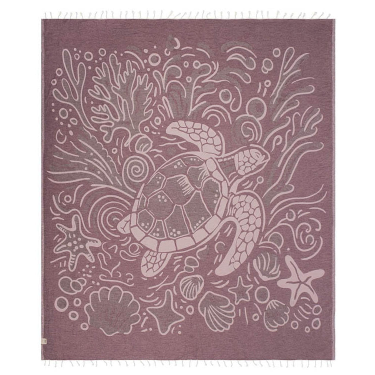Sand Cloud Coral Turtle - X-Large Beach Towel