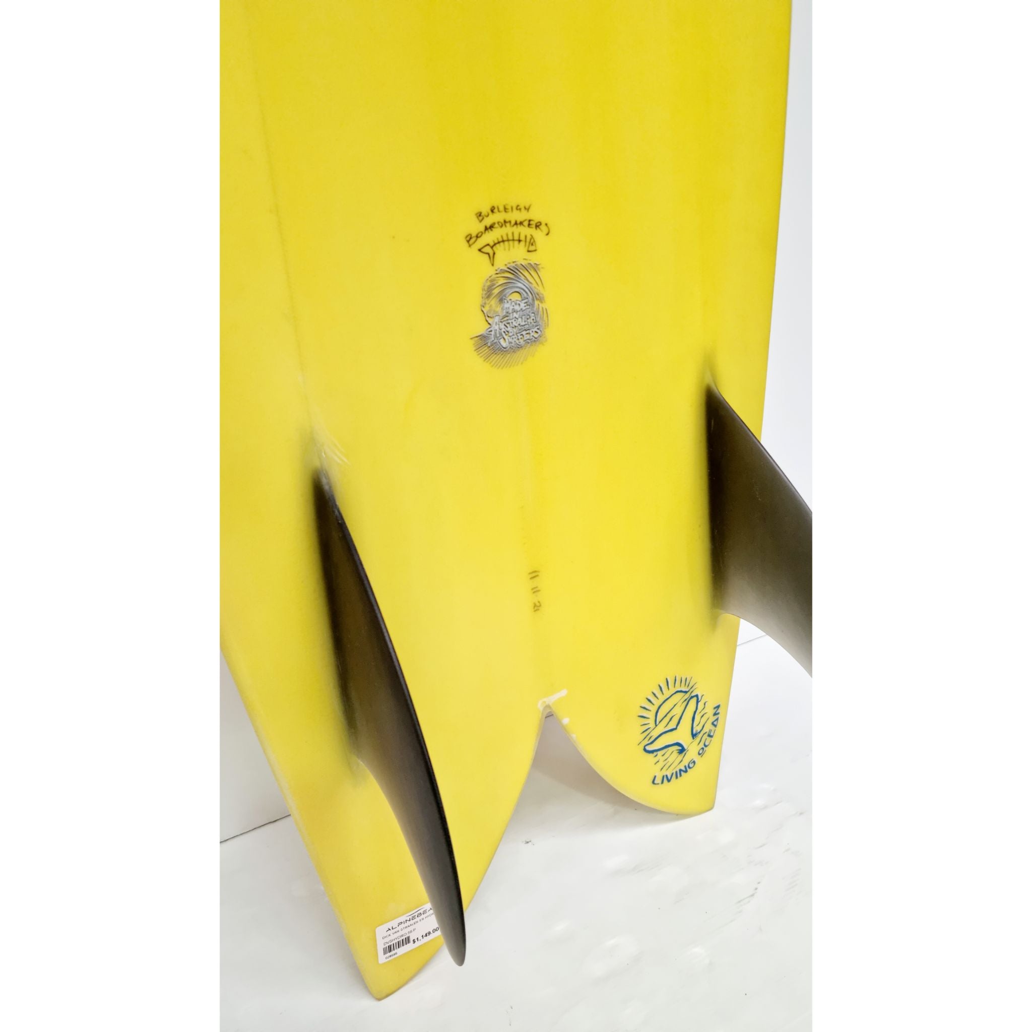 Dick Van Straalen 5-9 Hydro Hull Pu Twin Fin Surfboard