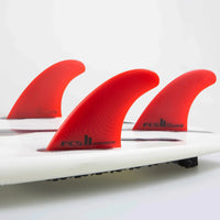 FCS 2 Accelerator Neo Glass Tri Fin Set - Red