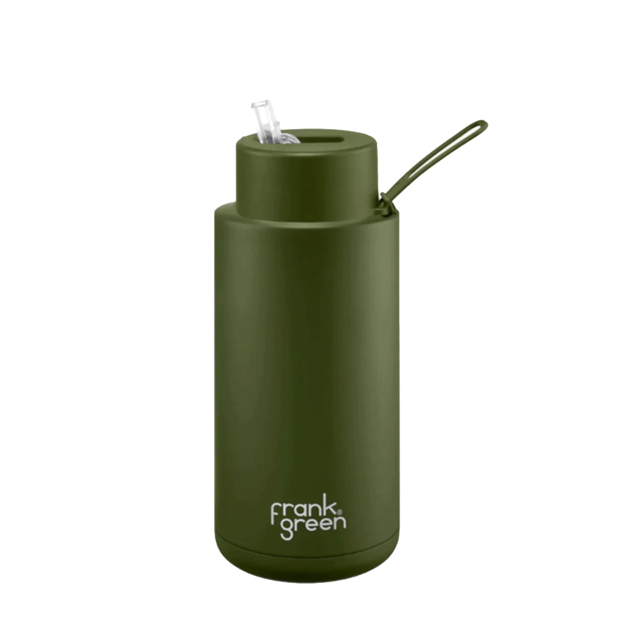 Khaki 34oz Frank Green Drink bottle