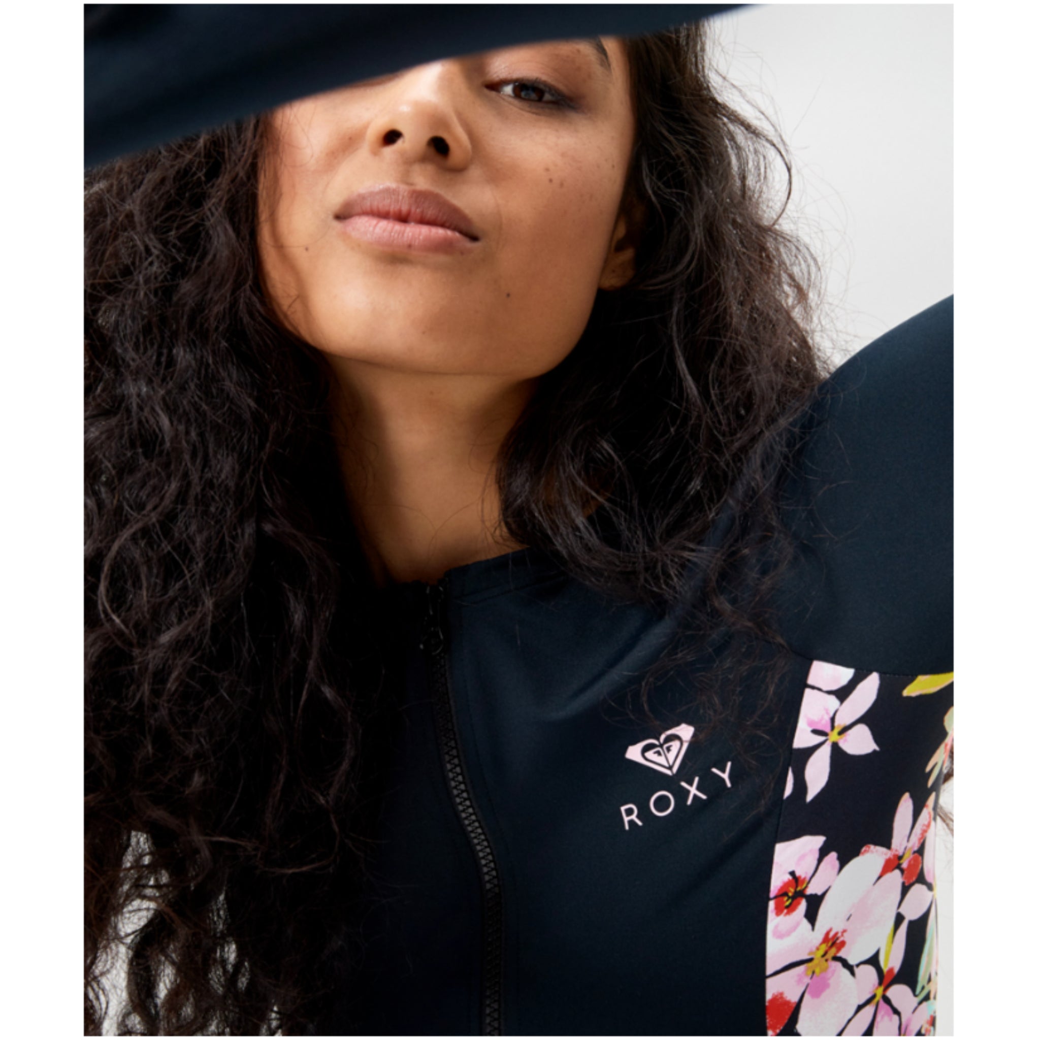 Roxy Womens Full Zipped Mix Print LS Lycra Rashie