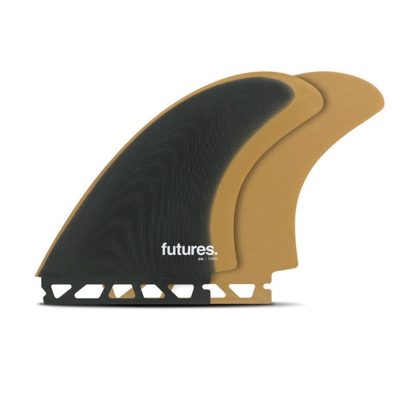 Futures En Fibreglass Twin Fin Set Slate / Ochre