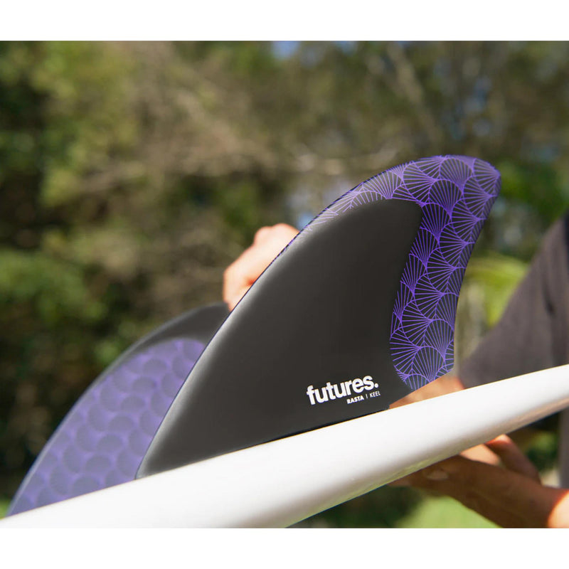 Futures Rasta Vf Honeycomb Twin Keel Fin Set - Black / Purple