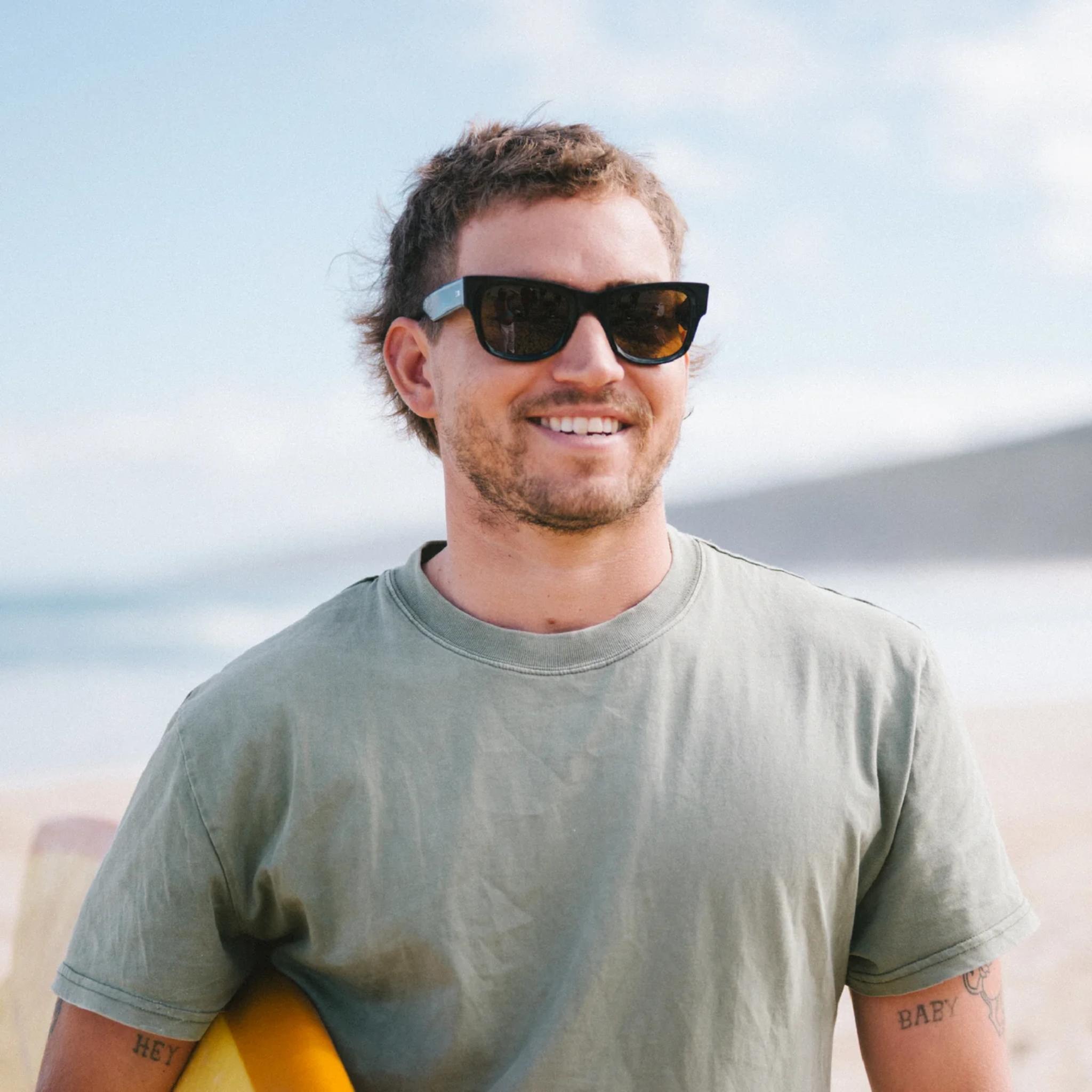 Otis Hurricane Sunglasses - Eco Havana Ray/Grey