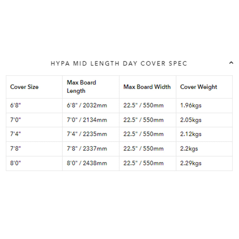 Ocean And Earth Hypa 1 Board Mid Length Day Surfboard Cover