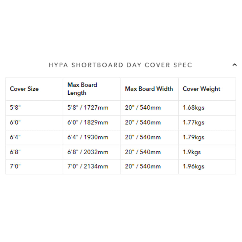 Ocean And Earth Hypa 1 Board Shortboard Day Surfboard Cover