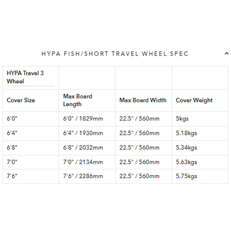 Ocean And Earth Hypa 3 Board Wheel Fish/Short Travel Surfboard Cover