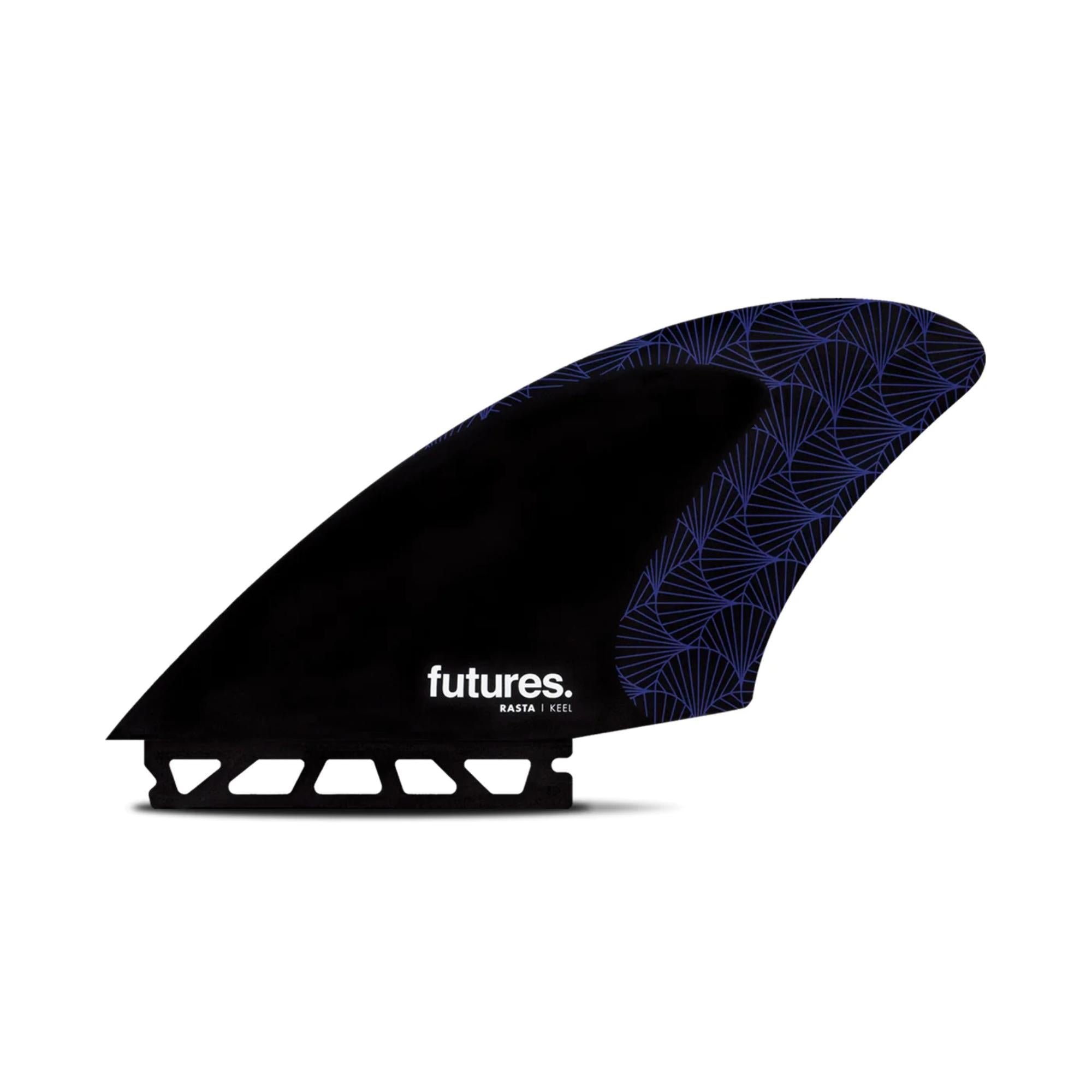 Futures Rasta Vf Honeycomb Twin Keel Fin Set - Black / Purple