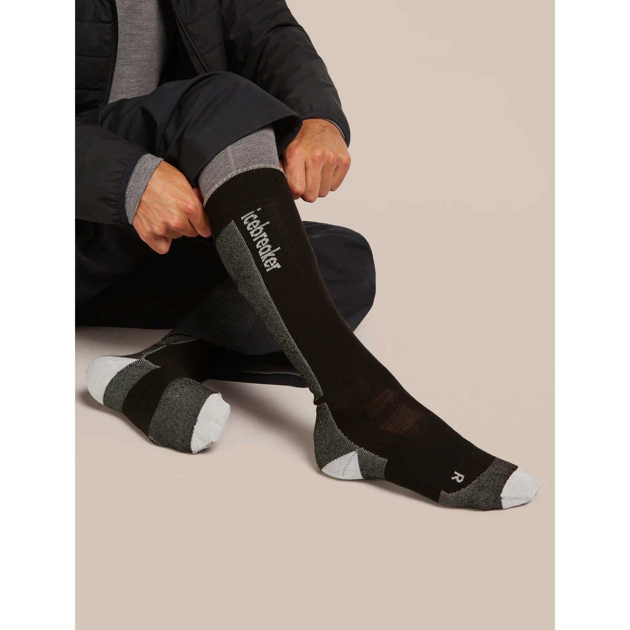 Icebreaker Mens Merino Ski+ Ultralight Over The Calf Socks