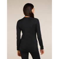 Icebreaker Womens Merino Oasis Long Sleeve Crewe Top Black