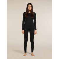 Icebreaker Womens Merino Oasis Long Sleeve Crewe Top Black