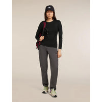 Icebreaker Womens Merino Oasis Long Sleeve Crewe Top Black