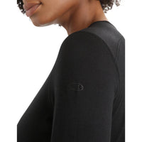 Icebreaker Womens Merino Oasis Long Sleeve Crewe Top Black