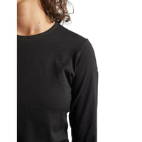 Icebreaker Womens Merino Oasis Long Sleeve Crewe Top Black