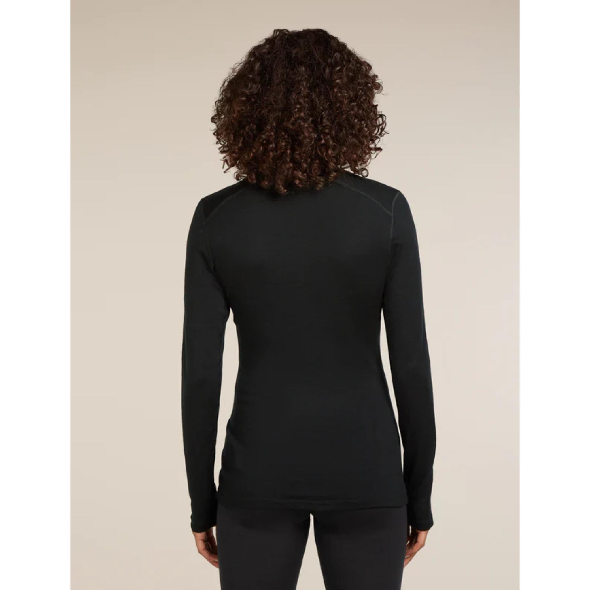 Icebreaker Womens Merino 260 Oasis Long Sleeve Half Zip Top Black