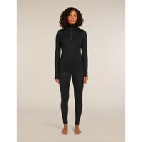 Icebreaker Womens Merino 260 Oasis Long Sleeve Half Zip Top Black