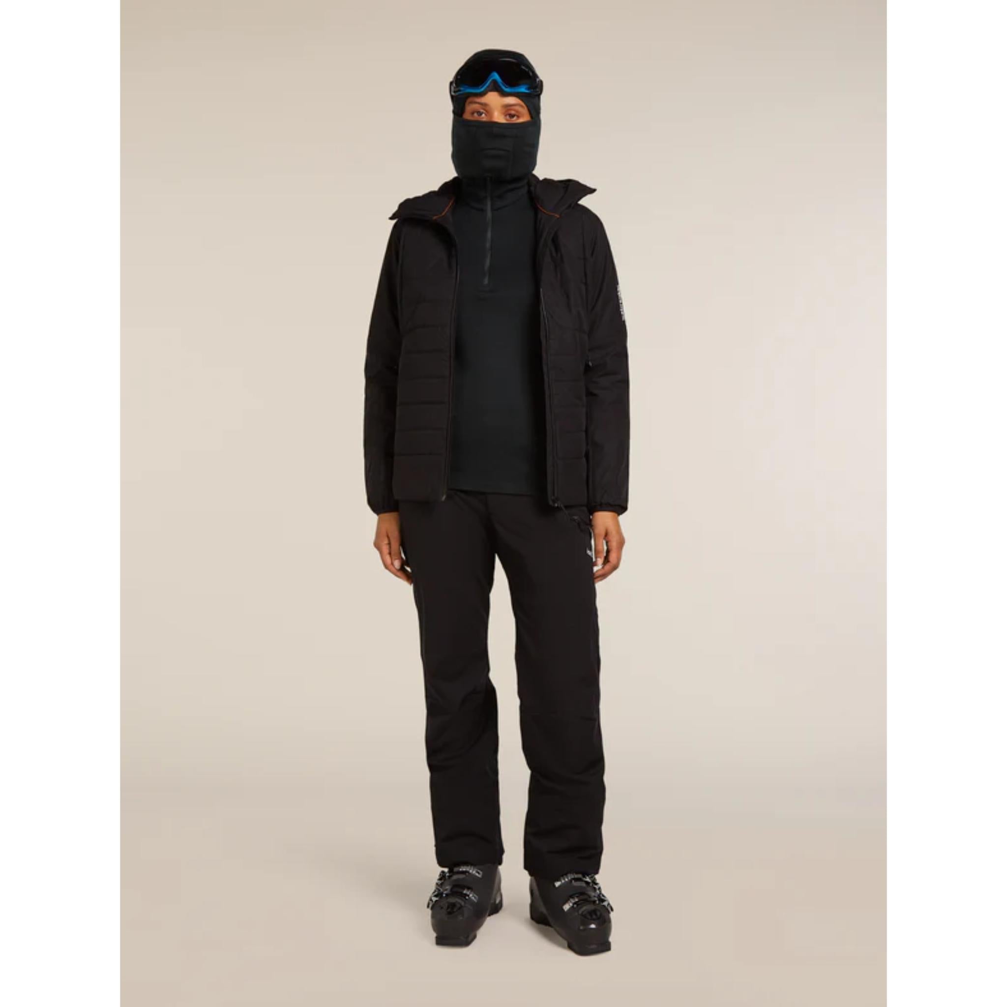 Icebreaker Womens Merino 260 Oasis Long Sleeve Half Zip Top Black