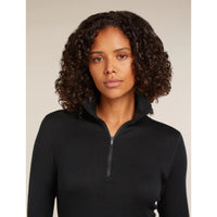 Icebreaker Womens Merino 260 Oasis Long Sleeve Half Zip Top Black