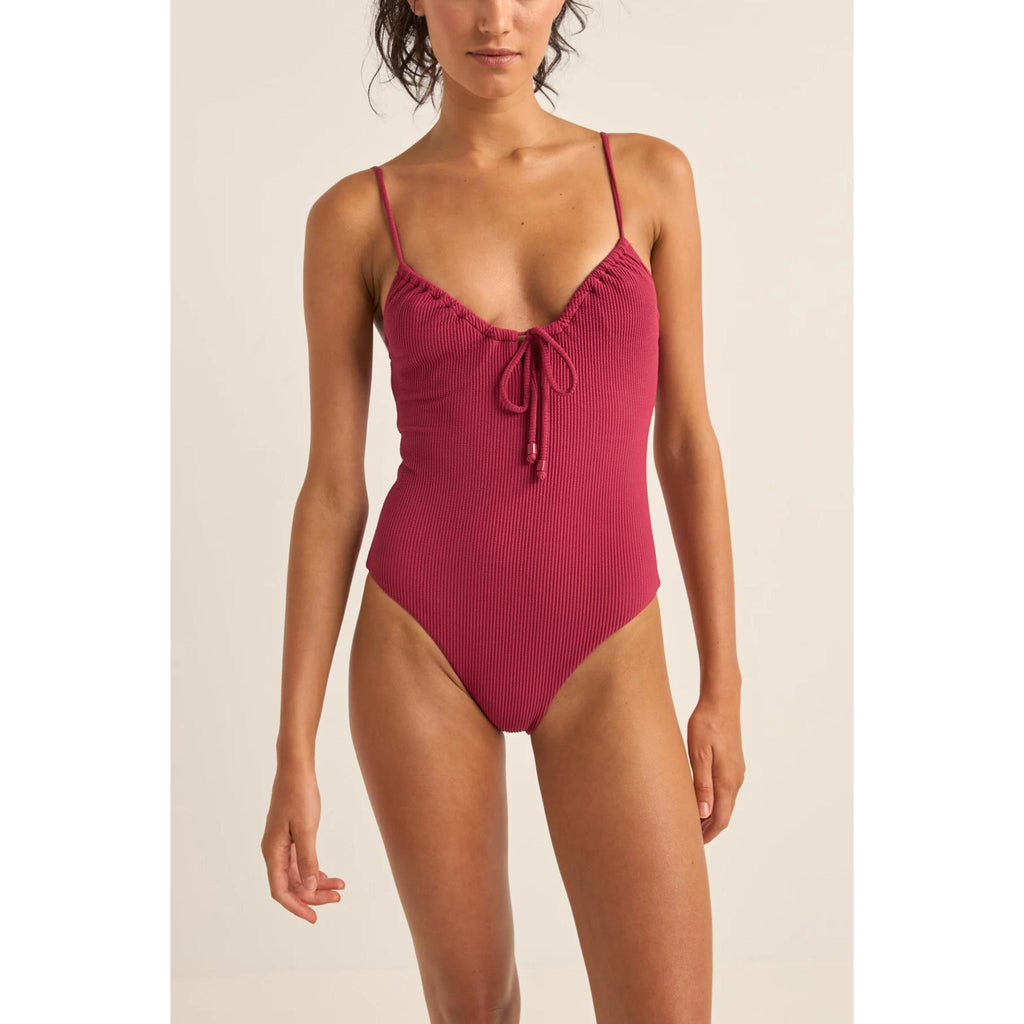 Rhythm Isla Rib Tie Front One Piece