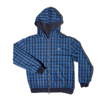 Blak Headwear Janitor Reversible Zip Up Hoodie WASHED NAVY / FLANNEL S
