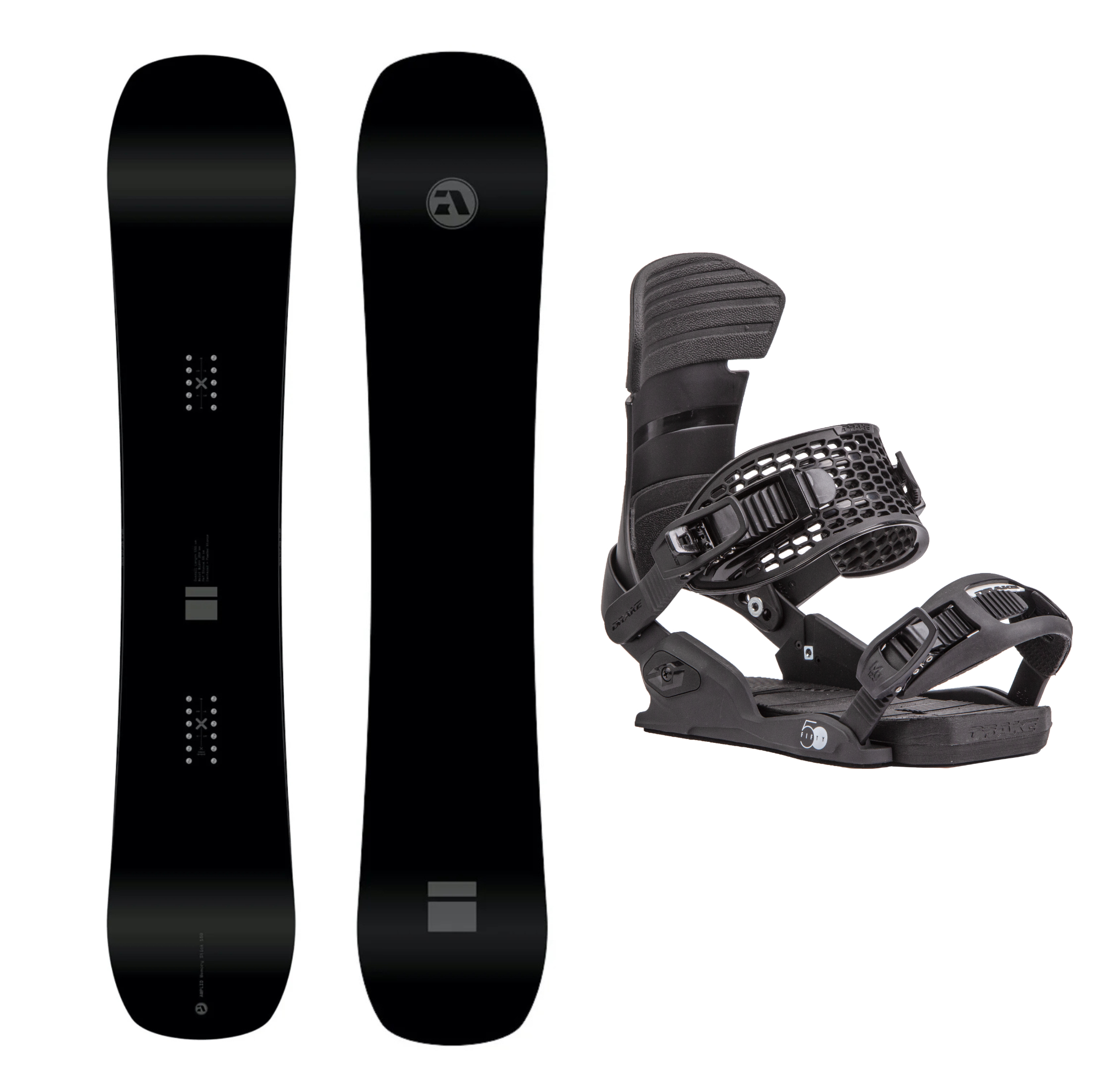 Amplid Memory Stick Snowboard + Drake Fifty Binding - Package