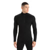 Icebreaker Mens 260 Tech Long Sleeve Half Zip Thermal Top - Black