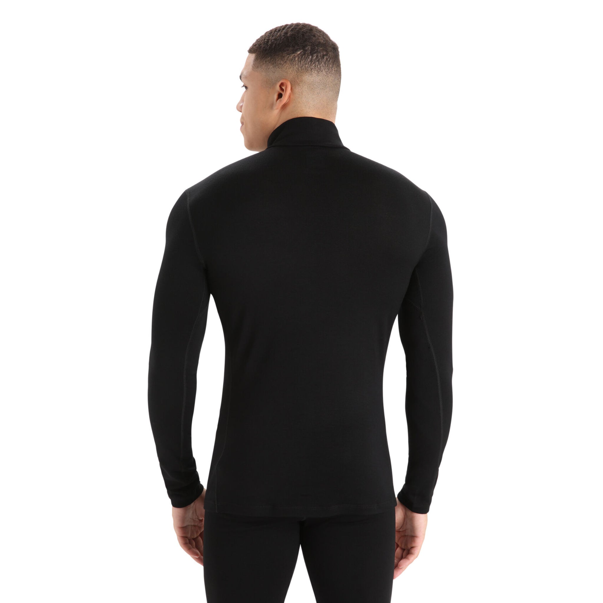 Icebreaker Mens 260 Tech Long Sleeve Half Zip Thermal Top - Black