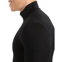 Icebreaker Mens 260 Tech Long Sleeve Half Zip Thermal Top - Black